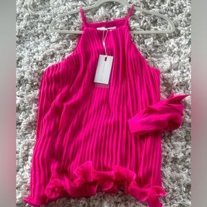 Magenta Pink Sash Top